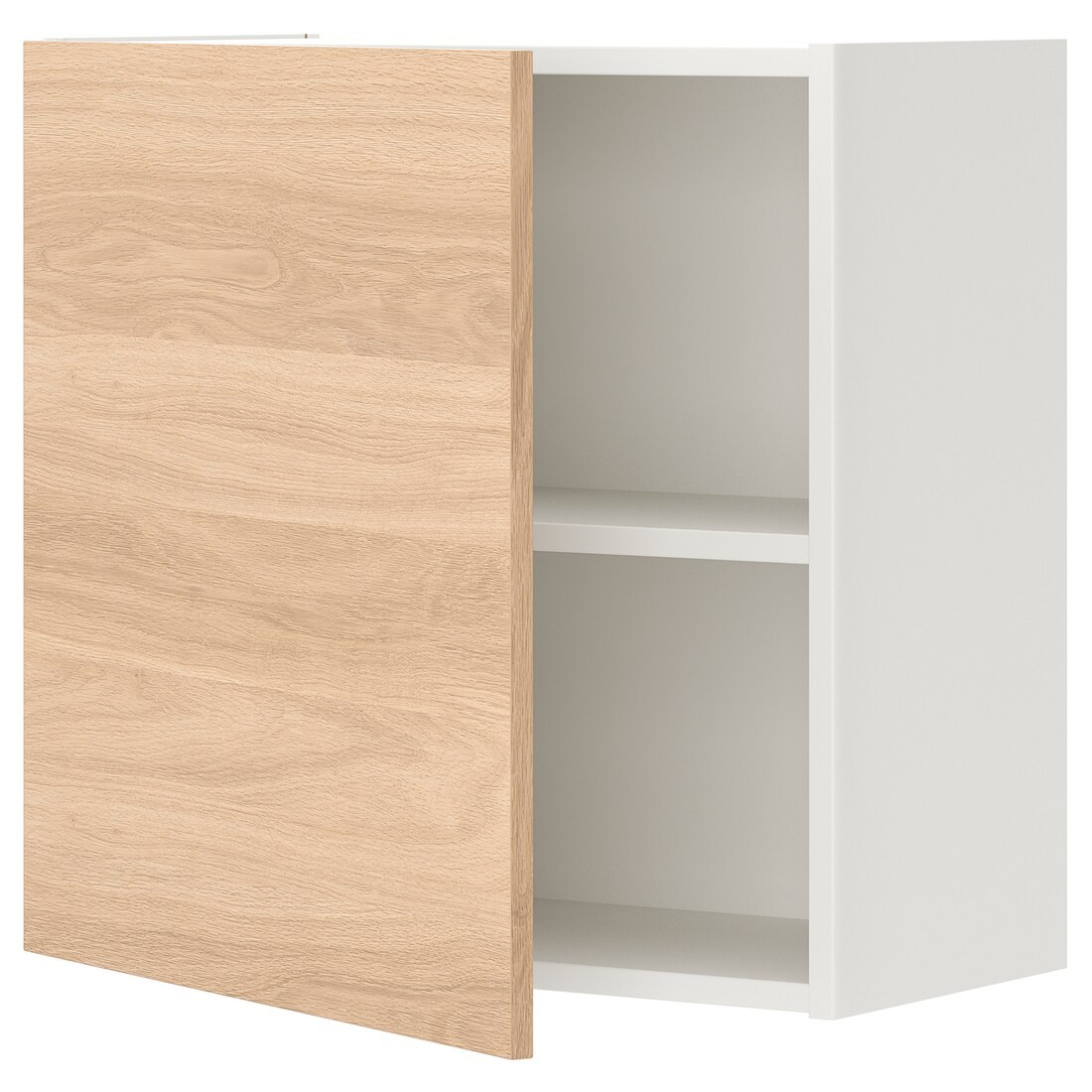 IKEA ENHET ЭНХЕТ Навесной шкаф с 1 полкой / дверями, белый / имитация дуба, 60x32x60 см 69321013 693.210.13