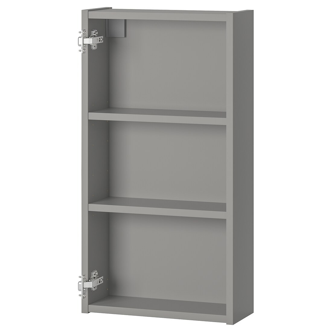 IKEA ENHET ЭНХЕТ Навесной шкаф с 2 полками, серый, 40x15x75 см 00440443 004.404.43