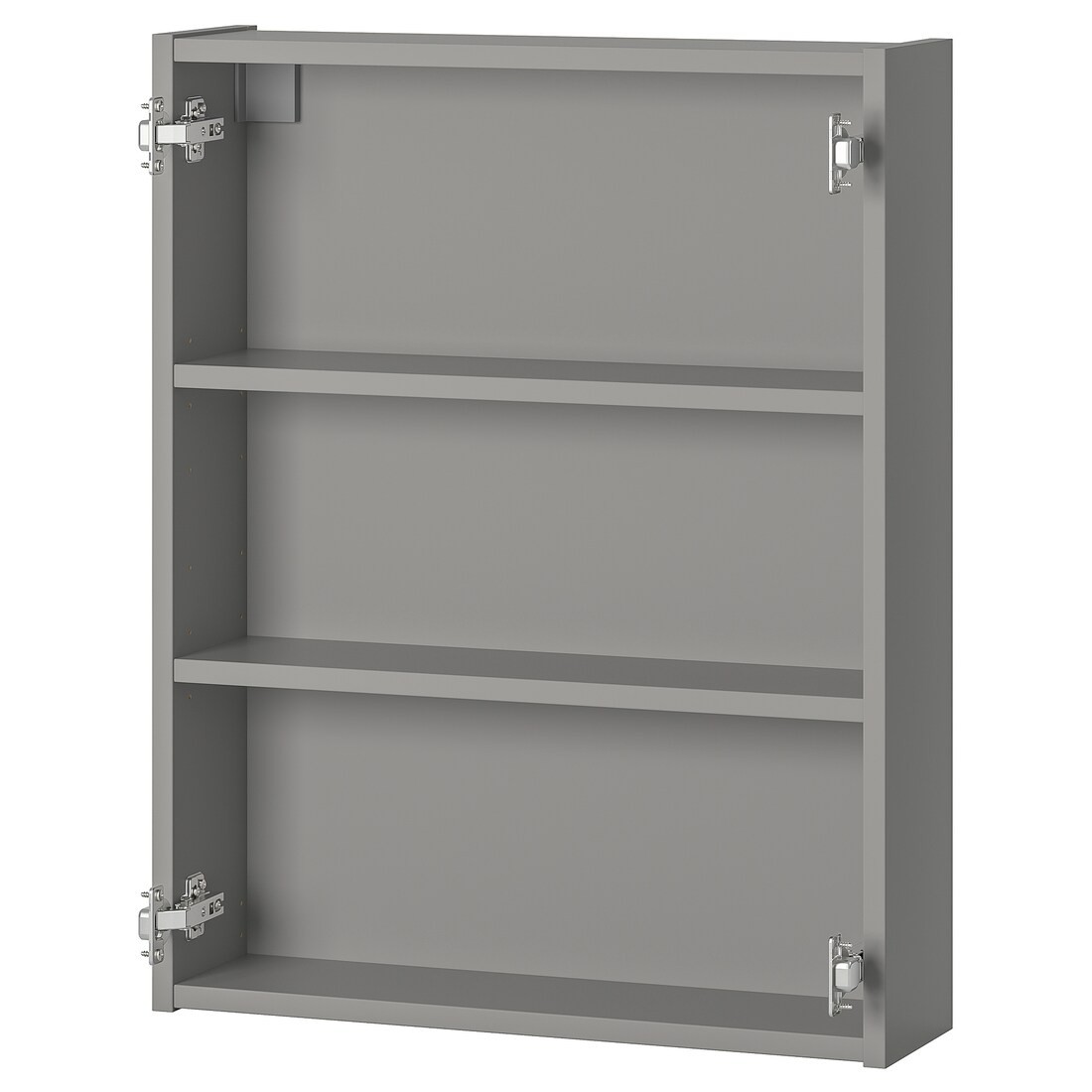 IKEA ENHET ЭНХЕТ Навесной шкаф с 2 полками, серый, 60x15x75 см 40440455 | 404.404.55