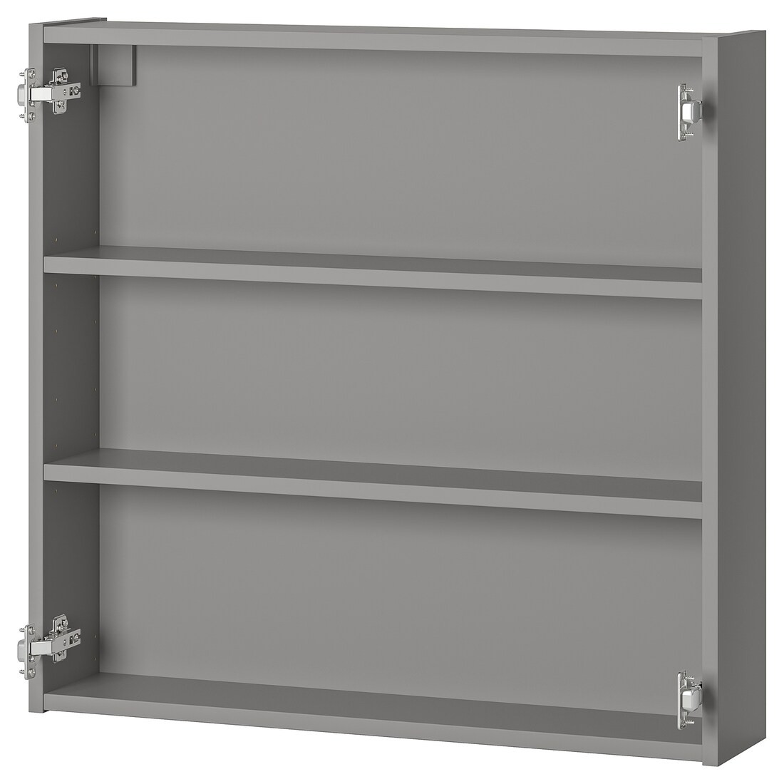 IKEA ENHET ЭНХЕТ Навесной шкаф с 2 полками, серый, 80x15x75 cм 30440451 | 304.404.51