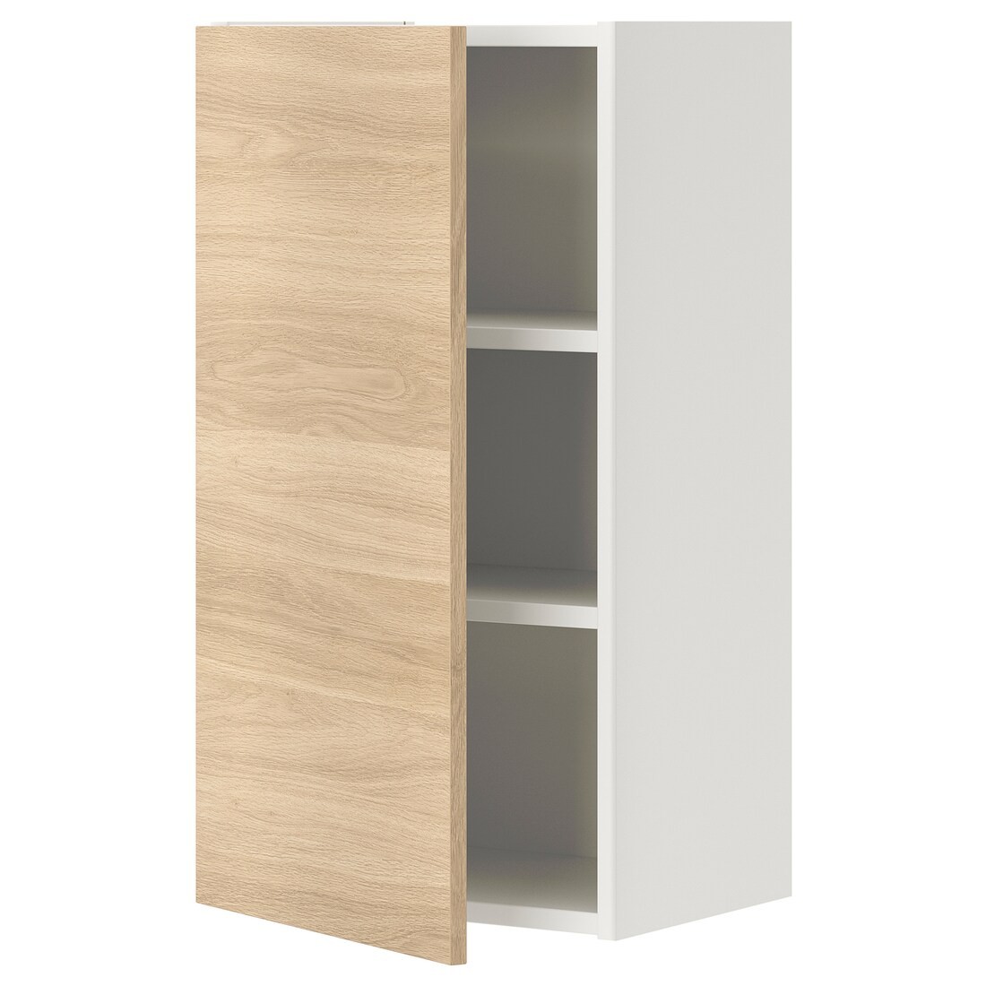 IKEA ENHET ЭНХЕТ Навесной шкаф с 2 полками / дверцами, белый / имитация дуба, 40x32x75 см 79320999 793.209.99
