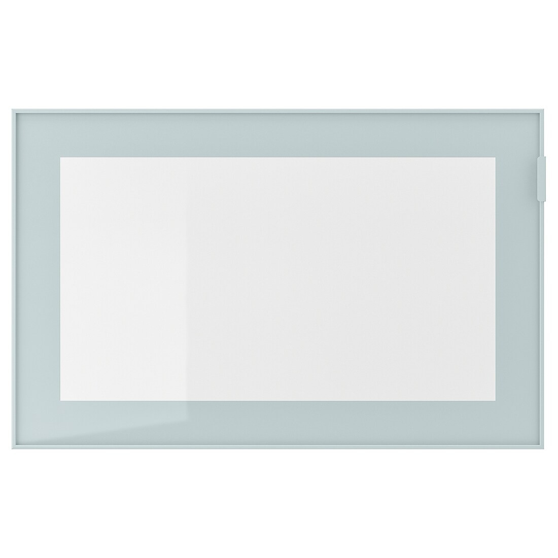 IKEA GLASSVIK ГЛАССВИК Стеклянная дверь, светло-серо-голубой / прозрачное стекло, 60x38 см 60488776 604.887.76