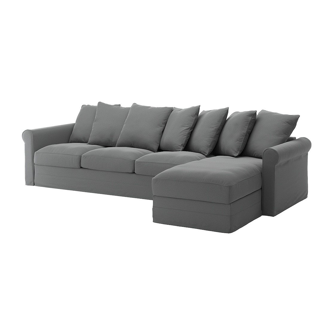 IKEA GRÖNLID ГРЕНЛИД Чехол для 4-местного дивана, с шезлонгом / Ljungen серый 79409114 794.091.14
