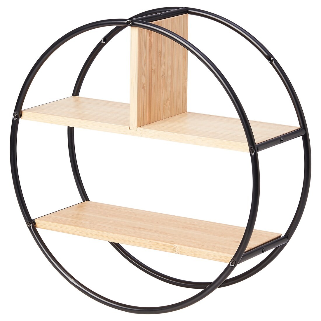 IKEA HEDEKAS Полка-витрина, круглый / бамбук, 40 см 60471691 | 604.716.91