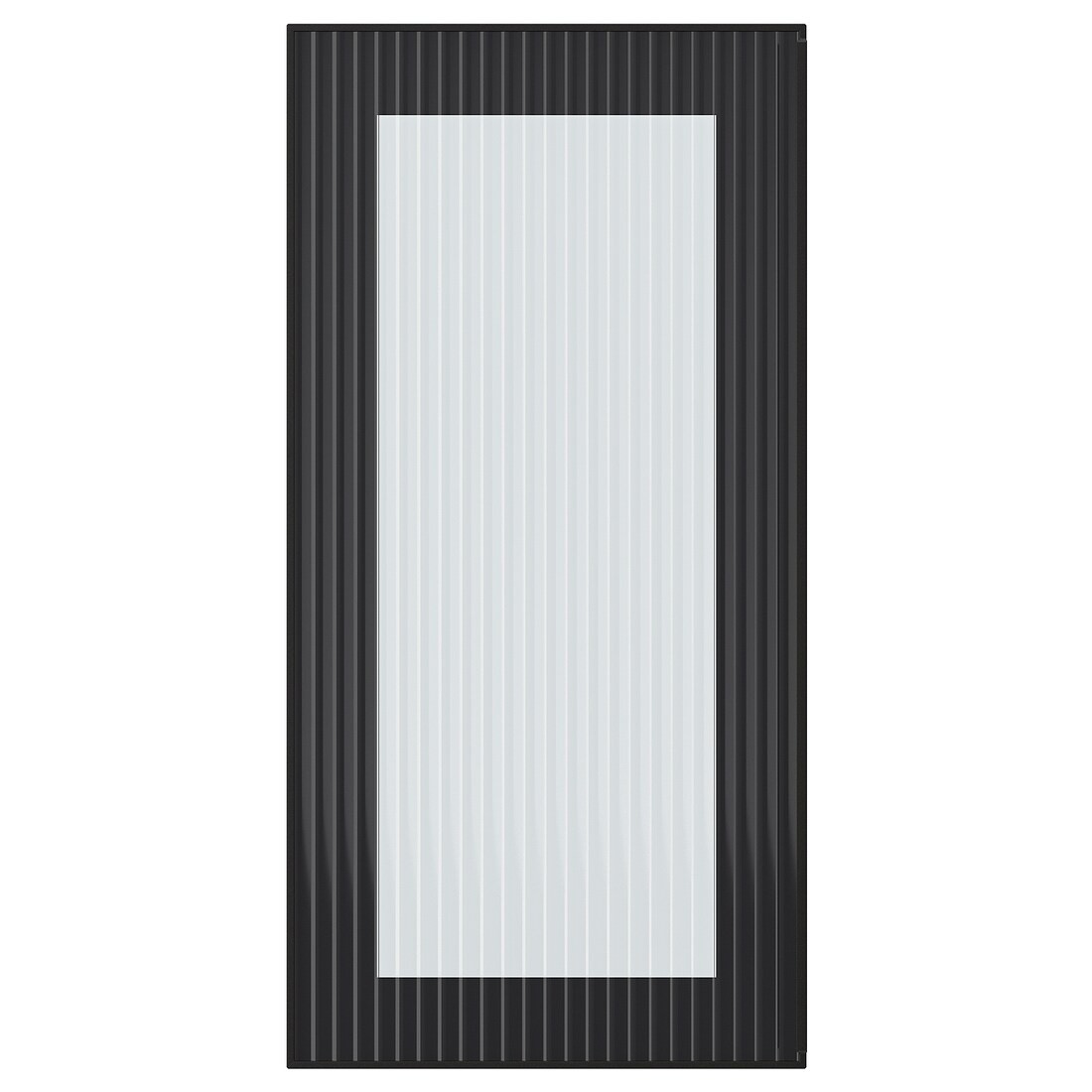 IKEA HEJSTA ХЭЙСТА Стеклянная дверь, антрацит / рифленое стекло, 30x60 см 50526632 | 505.266.32