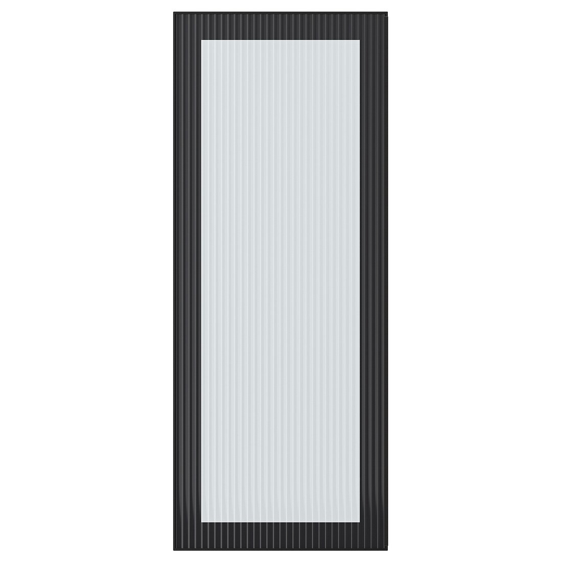 IKEA HEJSTA ХЭЙСТА Стеклянная дверь, антрацит / рифленое стекло, 40x100 см 60526636 605.266.36