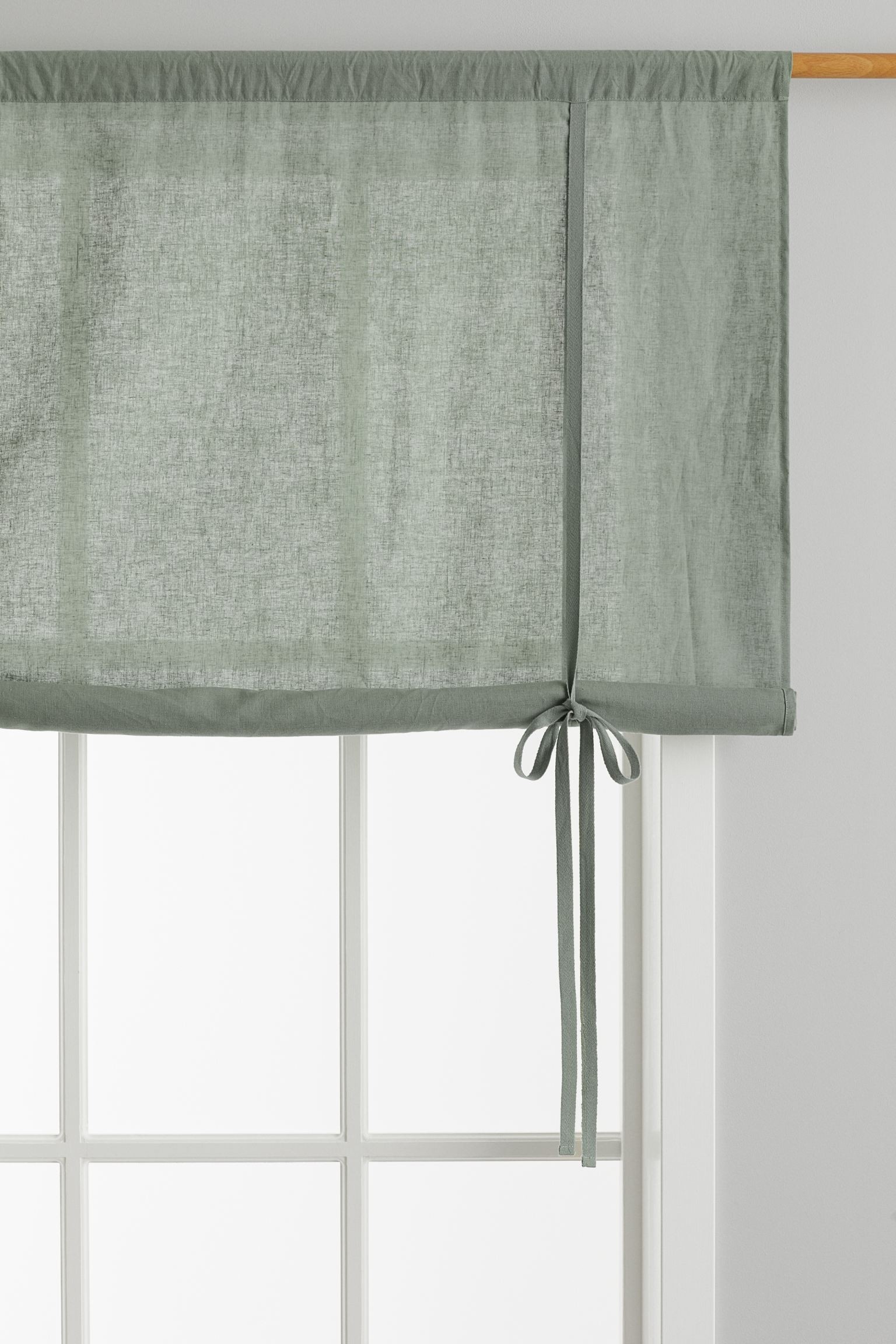 H&M Home Рулонная штора со льном, зеленый шалфей, 80x130 1084721004 | 1084721004