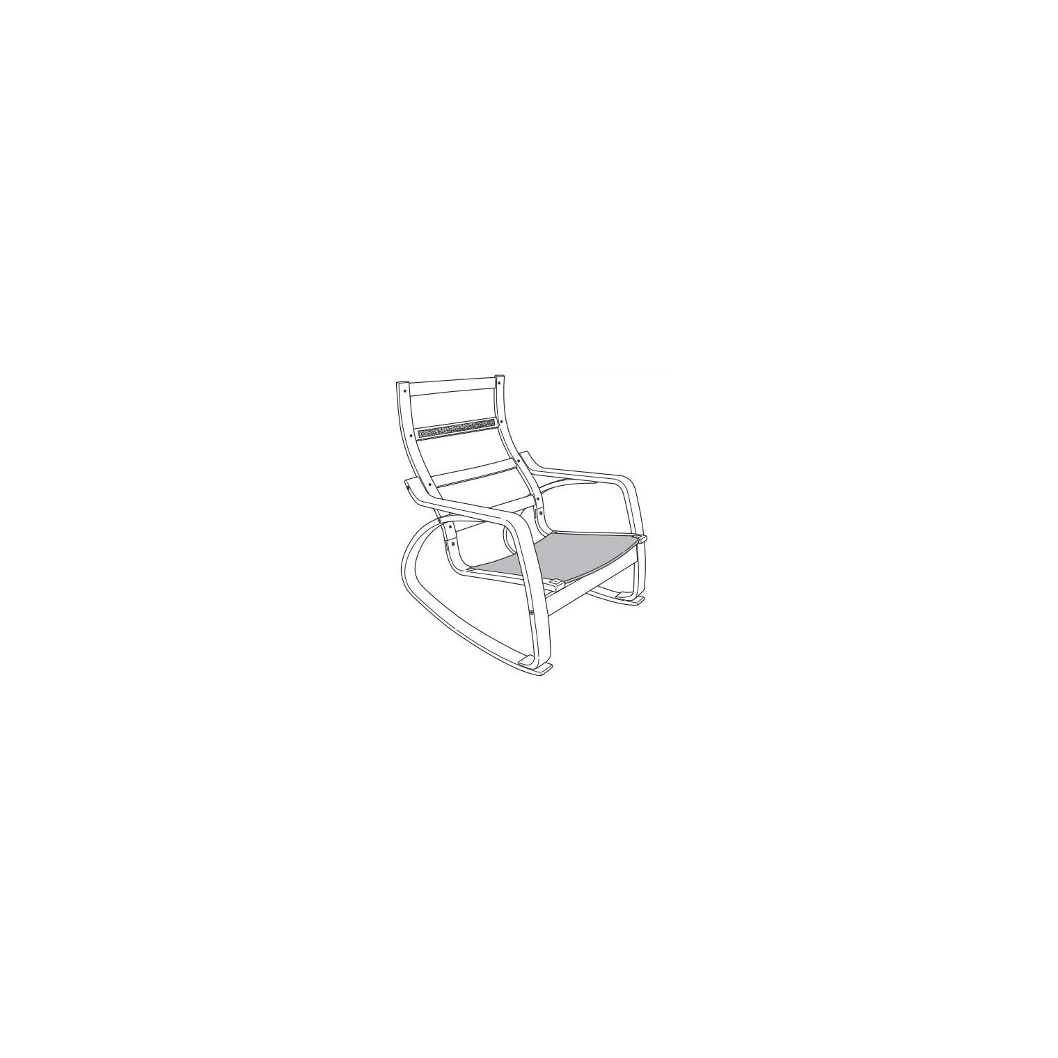 IKEA POÄNG ПОЭНГ Каркас кресла-качалки, коричневый 10486124 | 104.861.24