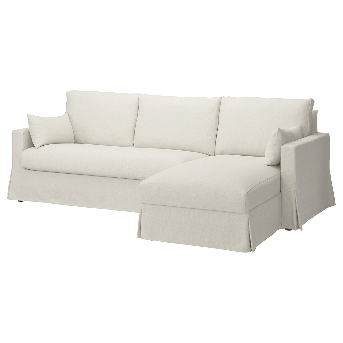 IKEA HYLTARP 3-х местный диван с козеткой, правосторонний, Gransel натуральный 19495826 | 194.958.26