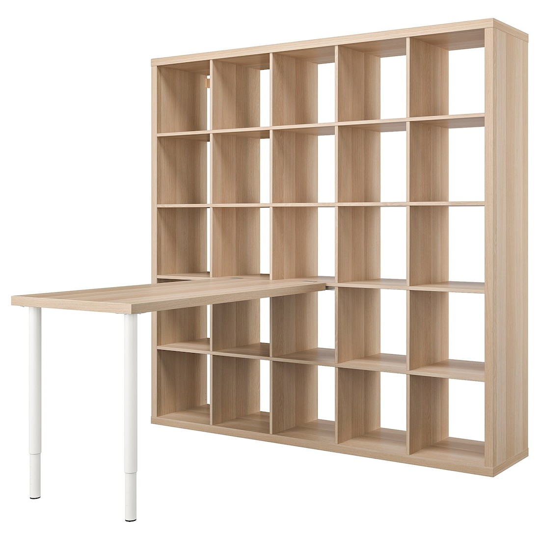 IKEA KALLAX КАЛЛАКС / LAGKAPTEN ЛАГКАПТЕН Письменный стол, белый / под беленый дуб, 182х159х182 см 39481654 394.816.54