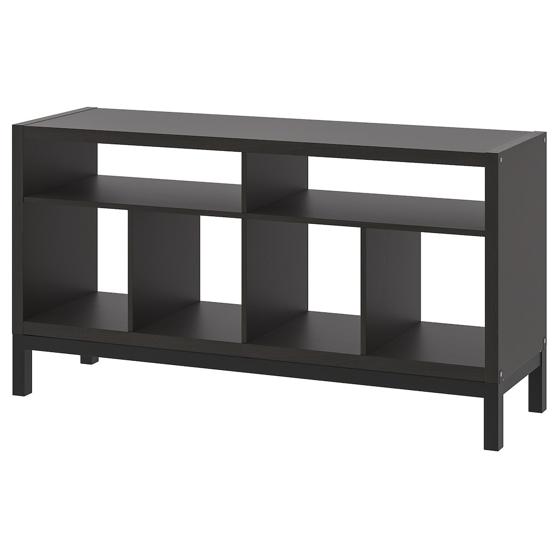 IKEA KALLAX Шкаф для TV с основанием, черно-коричневый, 147x39x78 см 39552175 | 395.521.75