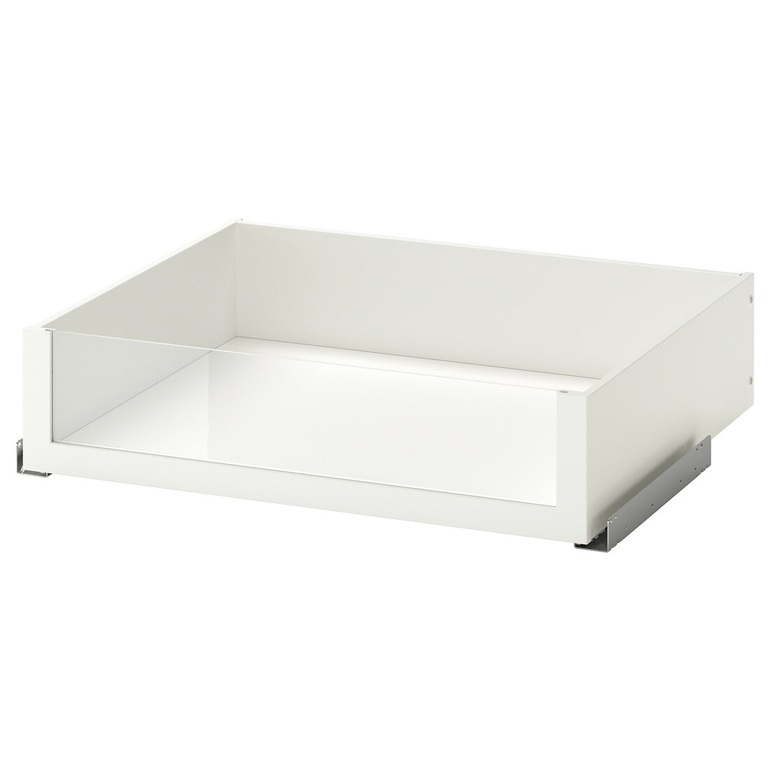 IKEA KOMPLEMENT КОМПЛИМЕНТ Ящик со стеклянной фронтальной панелью, белый, 75x58 см 10246695 102.466.95