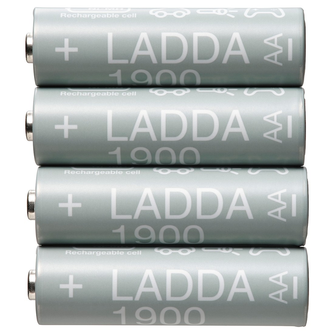 IKEA LADDA ЛАДДА Аккумуляторная батарейка, HR06AA 1,2 В, 1900 мАг 00509814 005.098.14