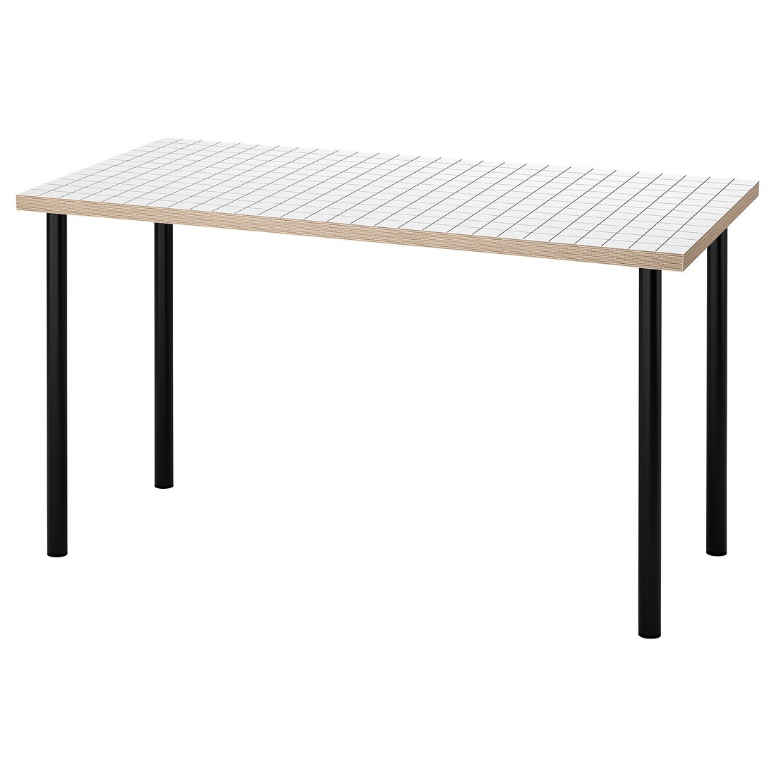 IKEA LAGKAPTEN ЛАГКАПТЕН / ADILS АДИЛЬС Письменный стол, белый антрацит / черный, 140x60 см 49508422 495.084.22