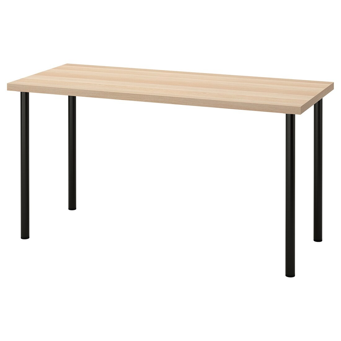 IKEA LAGKAPTEN ЛАГКАПТЕН / ADILS АДИЛЬС Письменный стол, под беленый дуб / черный, 140x60 см 59417252 594.172.52