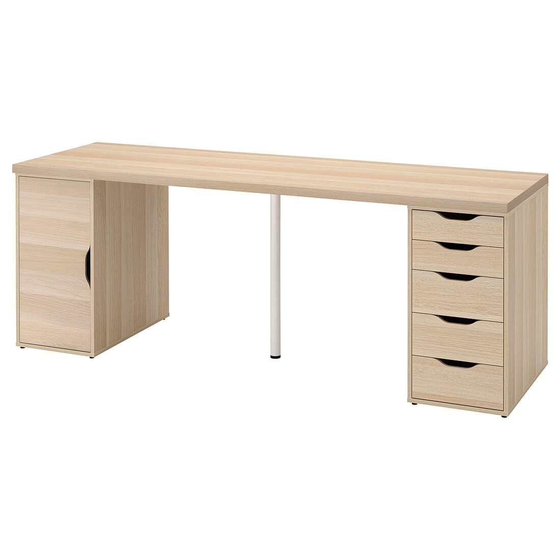 IKEA LAGKAPTEN ЛАГКАПТЕН / ALEX АЛЕКС Письменный стол, белая морилка / имитация дуба белый 69521700 695.217.00