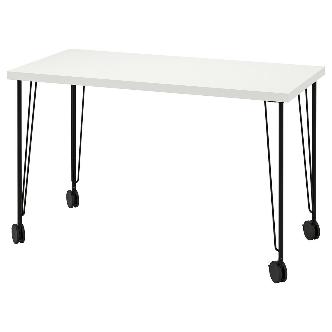IKEA LAGKAPTEN / KRILLE Письменный стол, белый / черный, 120x60 см 49509718 495.097.18