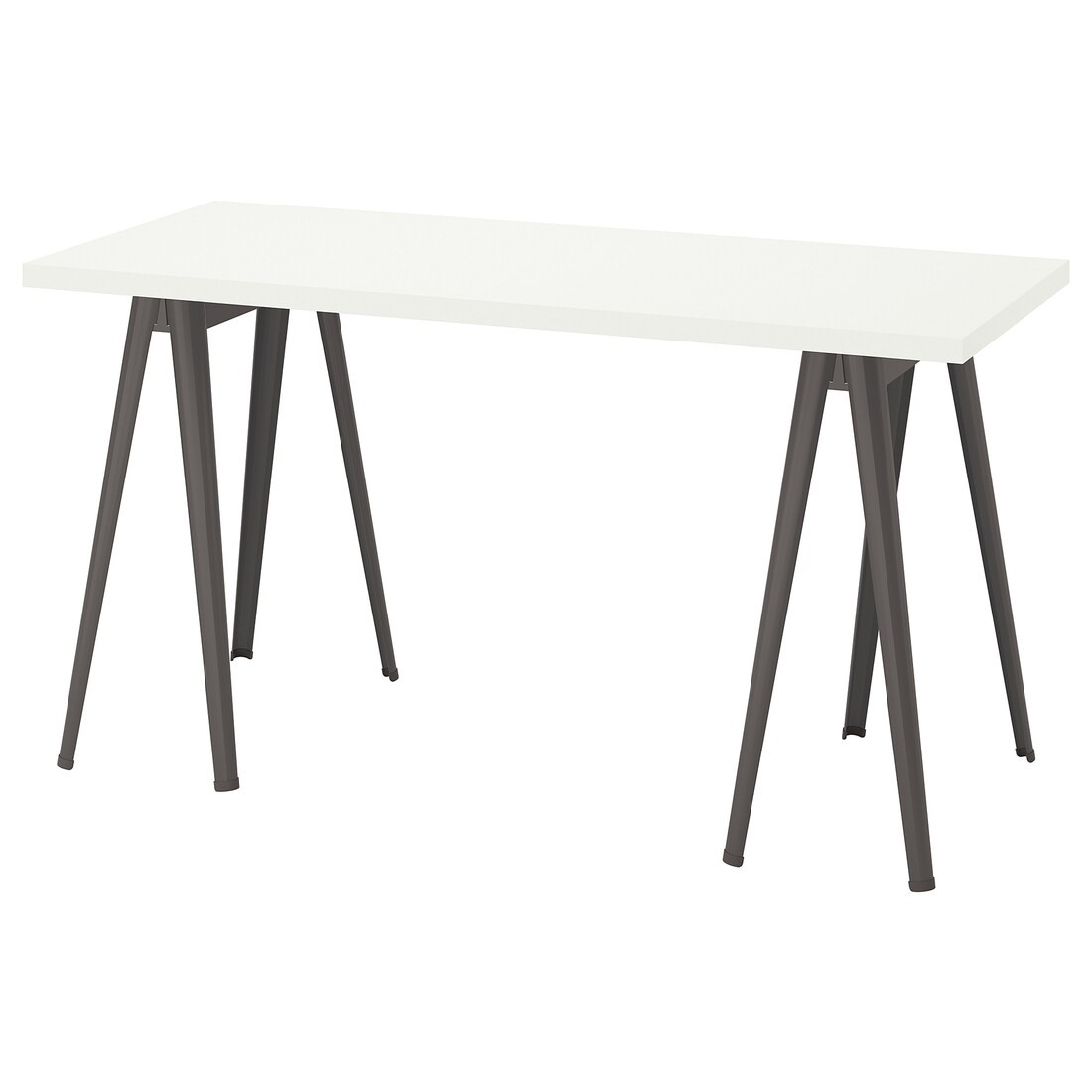 IKEA LAGKAPTEN ЛАГКАПТЕН / NÄRSPEL НЭРСПЕЛЬ Письменный стол, белый / темно-серый, 140x60 см 79417190 | 794.171.90