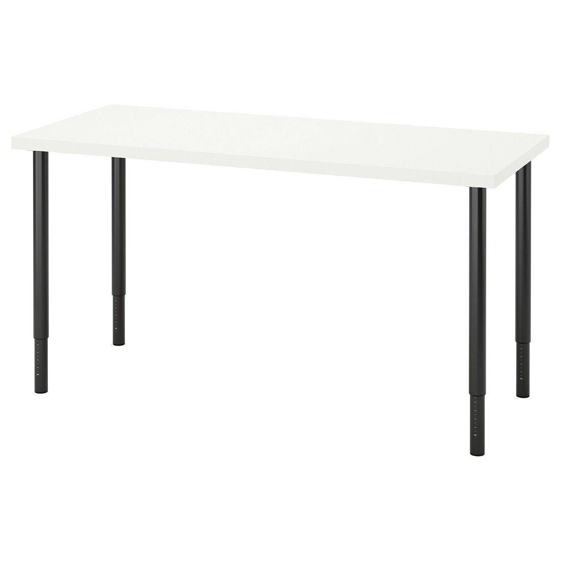 IKEA LAGKAPTEN ЛАГКАПТЕН / OLOV ОЛОВ Письменный стол, белый / черный, 140x60 см 39417168 394.171.68