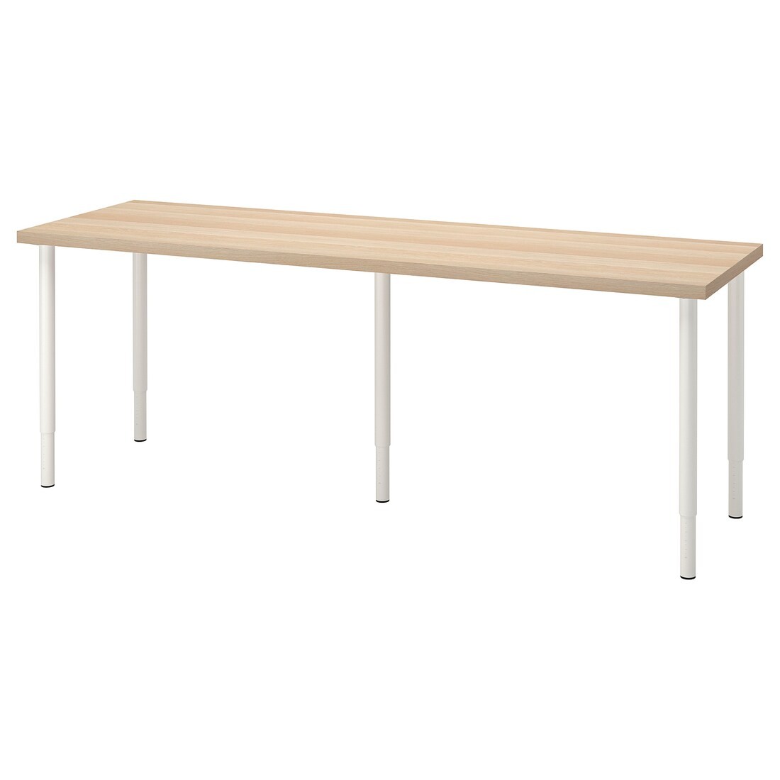 IKEA LAGKAPTEN ЛАГКАПТЕН / OLOV ОЛОВ Письменный стол, под беленый дуб / белый, 200x60 см 49417634 494.176.34