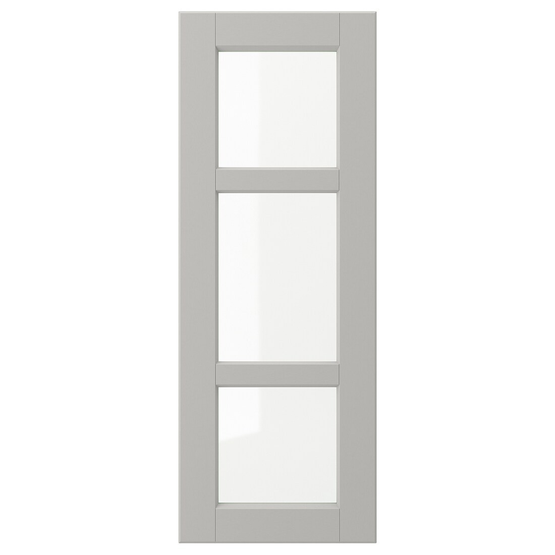 IKEA LERHYTTAN ЛЕРХЮТТАН Стеклянная дверь, светло-серый, 30x80 см 00461510 004.615.10