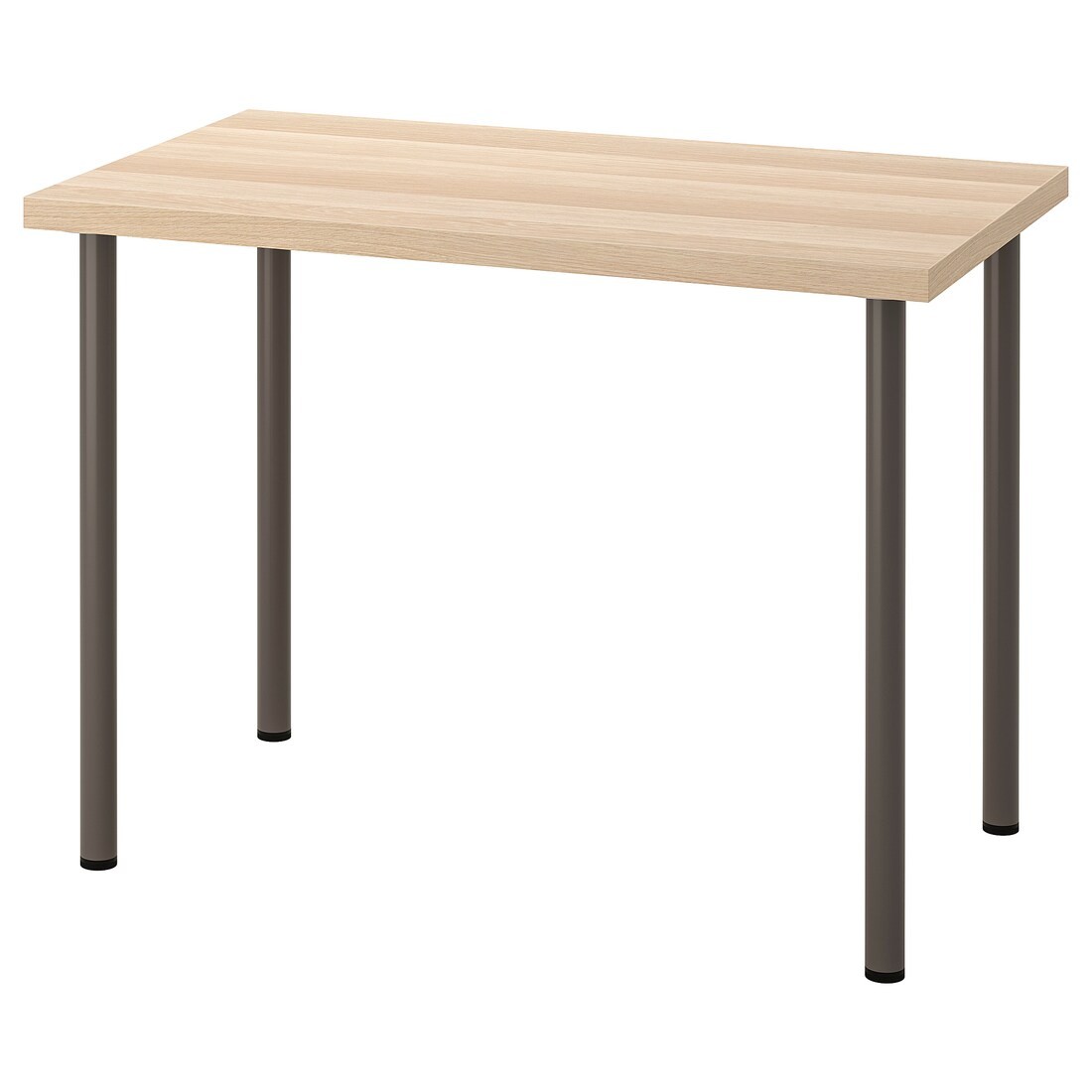 IKEA LINNMON ЛИННМОН / ADILS АДИЛЬС Письменный стол, под беленый дуб / темно-серый, 100x60 см 79416341 794.163.41