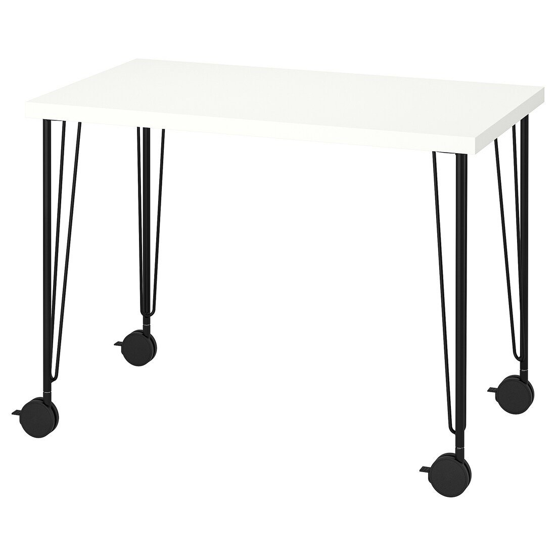 IKEA LINNMON / KRILLE Письменный стол, белый / черный, 100x60 см 89509702 895.097.02