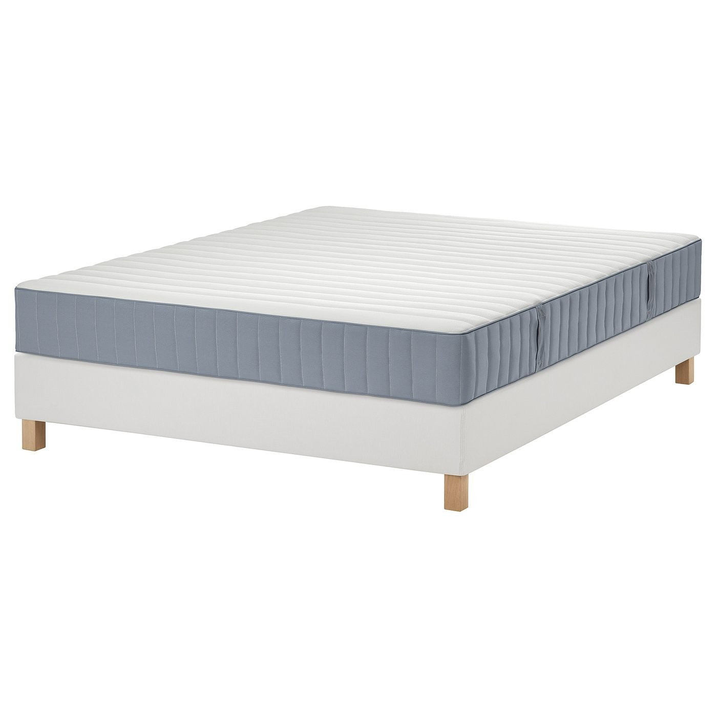 IKEA LYNGÖR Диван-кровать, Valevåg extra firm / light blue white, 140x200 см 79611234 | 796.112.34