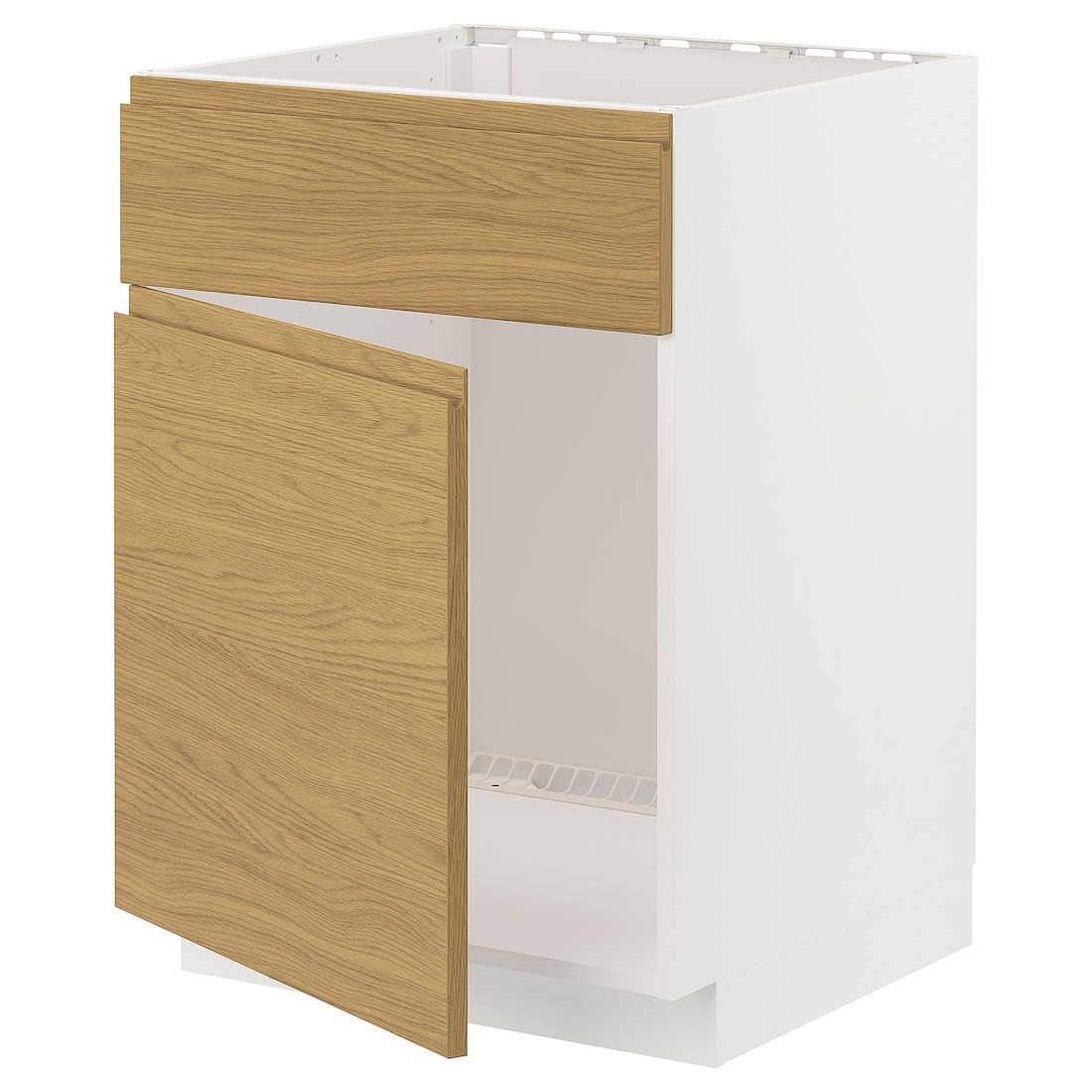 IKEA METOD шкаф под мойку/дверь/фасад, белый / Voxtorp имитация дуб, 60x60 см 69538480 | 695.384.80