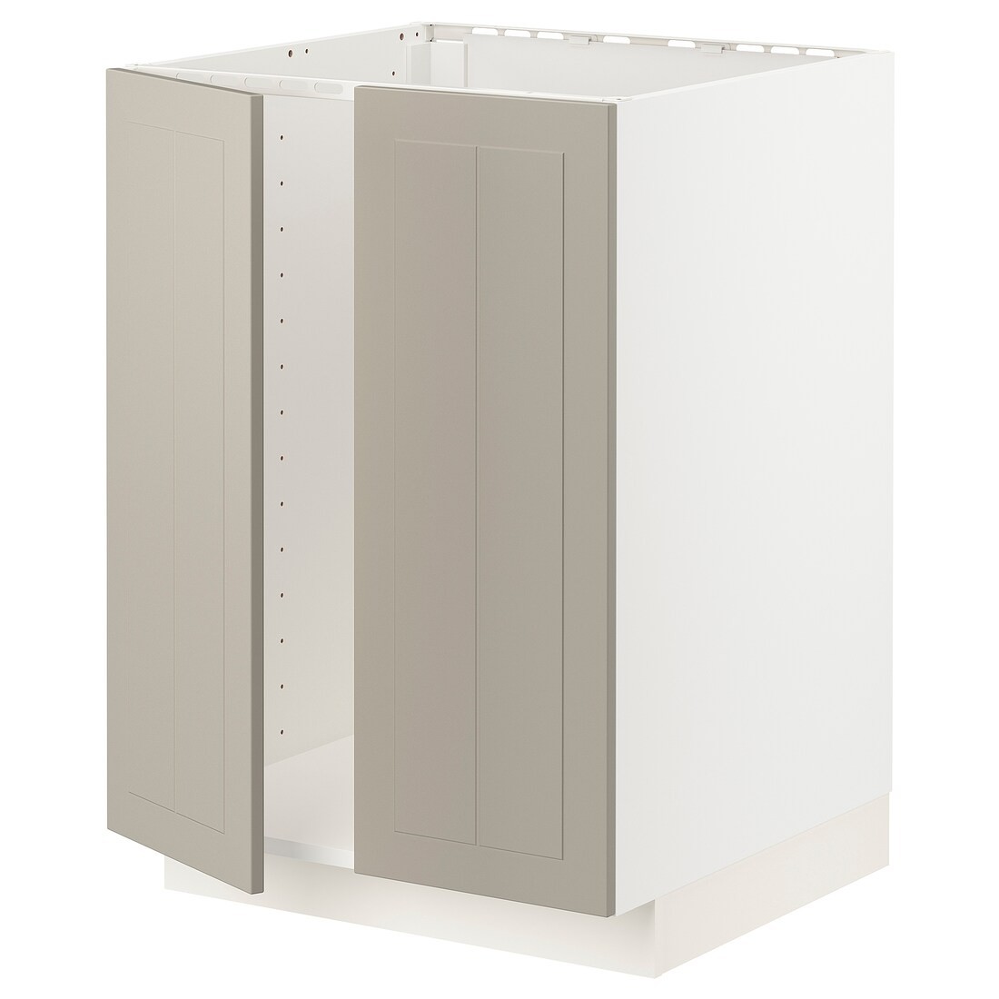 IKEA METOD МЕТОД Напольный шкаф для мойки, белый / Stensund бежевый, 60x60 см 89458793 | 894.587.93