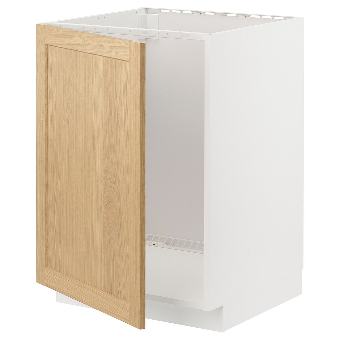 IKEA METOD Шкаф под мойку, белый / дуб Forsbacka, 60x60 см 59509100 595.091.00