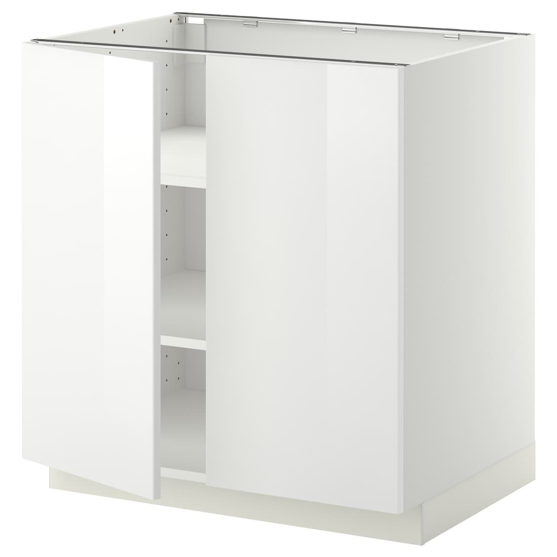 IKEA METOD МЕТОД Напол шкаф с полками / 2 двери, белый / Ringhult белый, 80x60 см 89458750 894.587.50