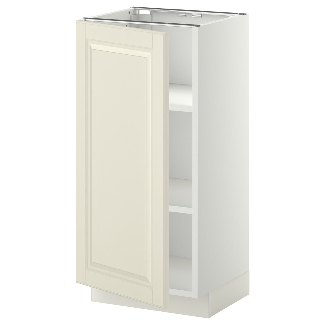 IKEA METOD МЕТОД Напольный шкаф с полками, белый / Bodbyn кремовый, 40x37 см 59463550 | 594.635.50