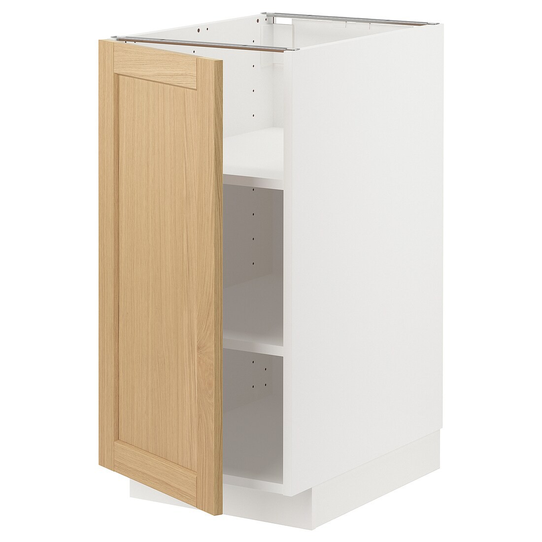 IKEA METOD Напольный шкаф с полками, белый / дуб Forsbacka, 40x60 см 29509088 295.090.88