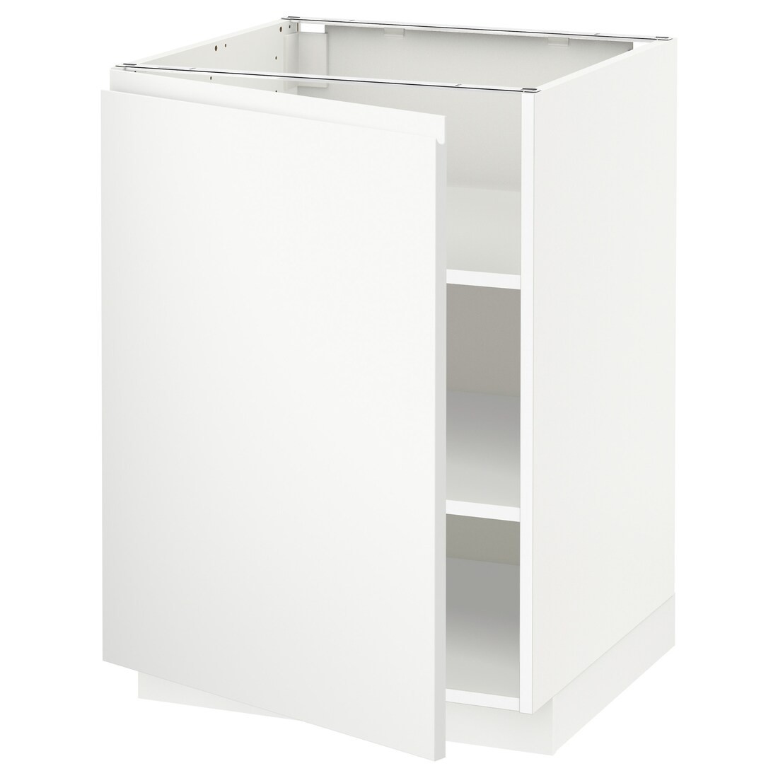IKEA METOD МЕТОД Напольный шкаф с полками, белый / Voxtorp матовый белый, 60x60 см 09469446 094.694.46