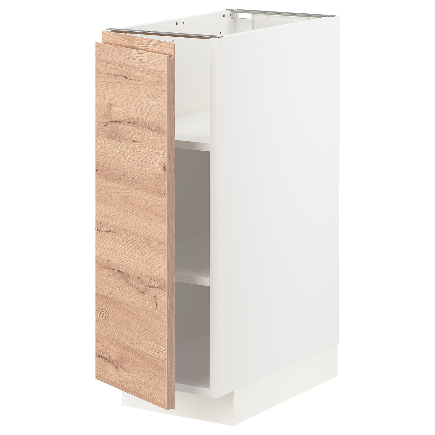 IKEA METOD МЕТОД Напольный шкаф с полками, белый / Voxtorp имитация дуб, 30x60 см 39463141 | 394.631.41