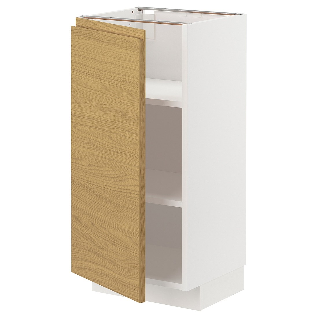 IKEA METOD напольный шкаф с полками, белый / Voxtorp имитация дуб, 40x37 см 49538626 | 495.386.26