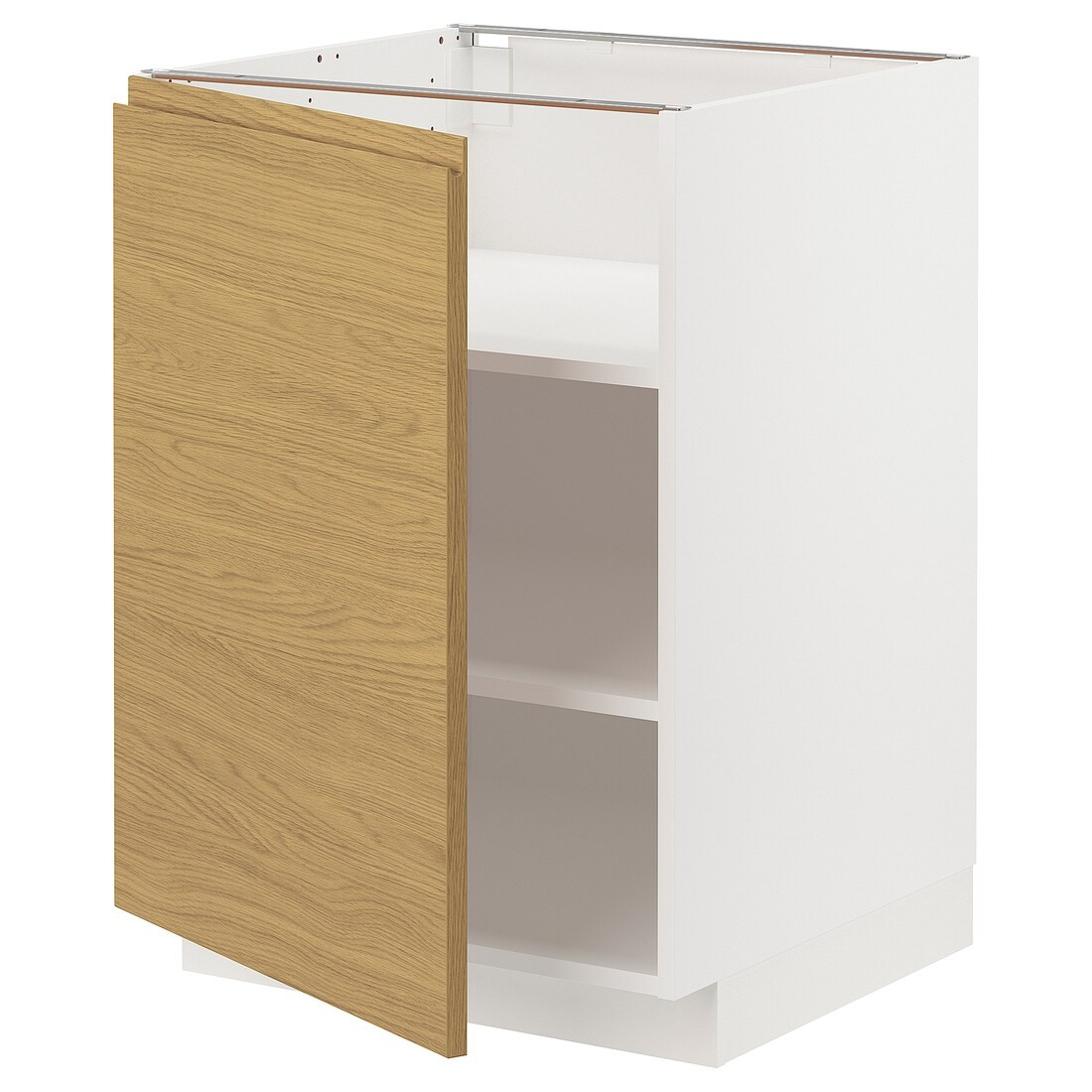 IKEA METOD напольный шкаф с полками, белый / Voxtorp имитация дуб, 60x60 см 79538470 | 795.384.70