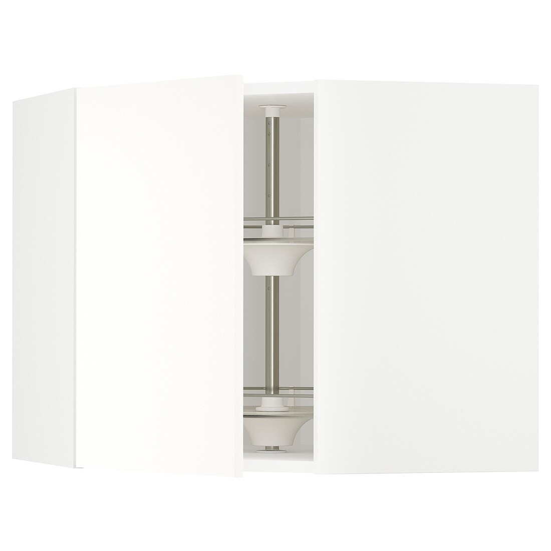IKEA METOD МЕТОД Угловой навесной шкаф с каруселью, белый / Vallstena белый 79507398 795.073.98