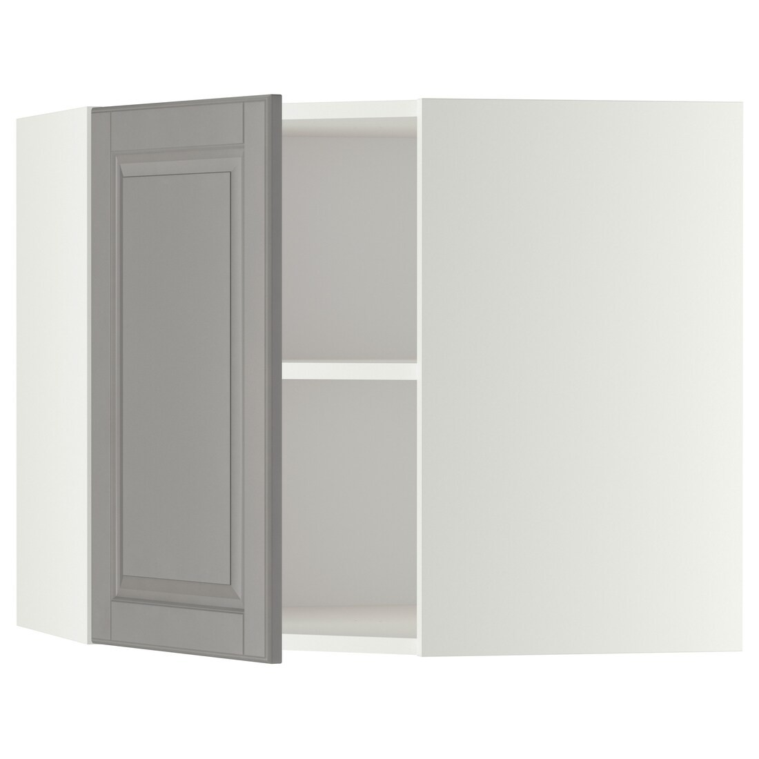 IKEA METOD МЕТОД Углов настенный шкаф, белый / Bodbyn серый, 68x60 см 49918693 499.186.93
