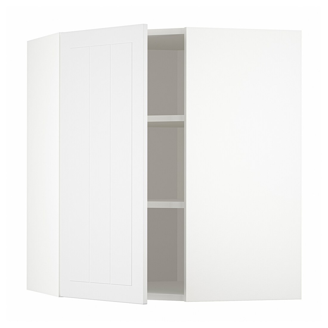 IKEA METOD МЕТОД Угловой навесной шкаф с полками, белый / Stensund белый, 68x80 см 89409199 894.091.99