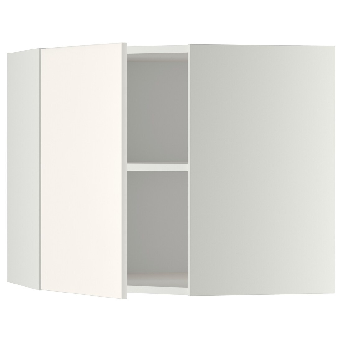 IKEA METOD МЕТОД Углов настенный шкаф, белый / Veddinge белый, 68x60 см 09917921 099.179.21