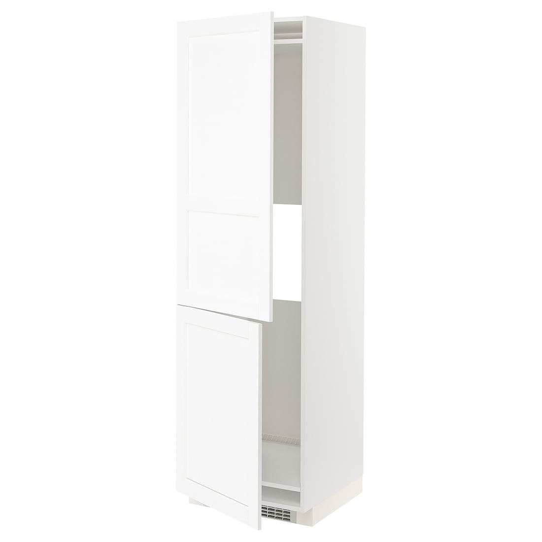 IKEA METOD МЕТОД Высокий шкаф для холодильника / морозильника, белый Enköping / белый имитация дерева, 60x60x200 см 39473526 394.735.26