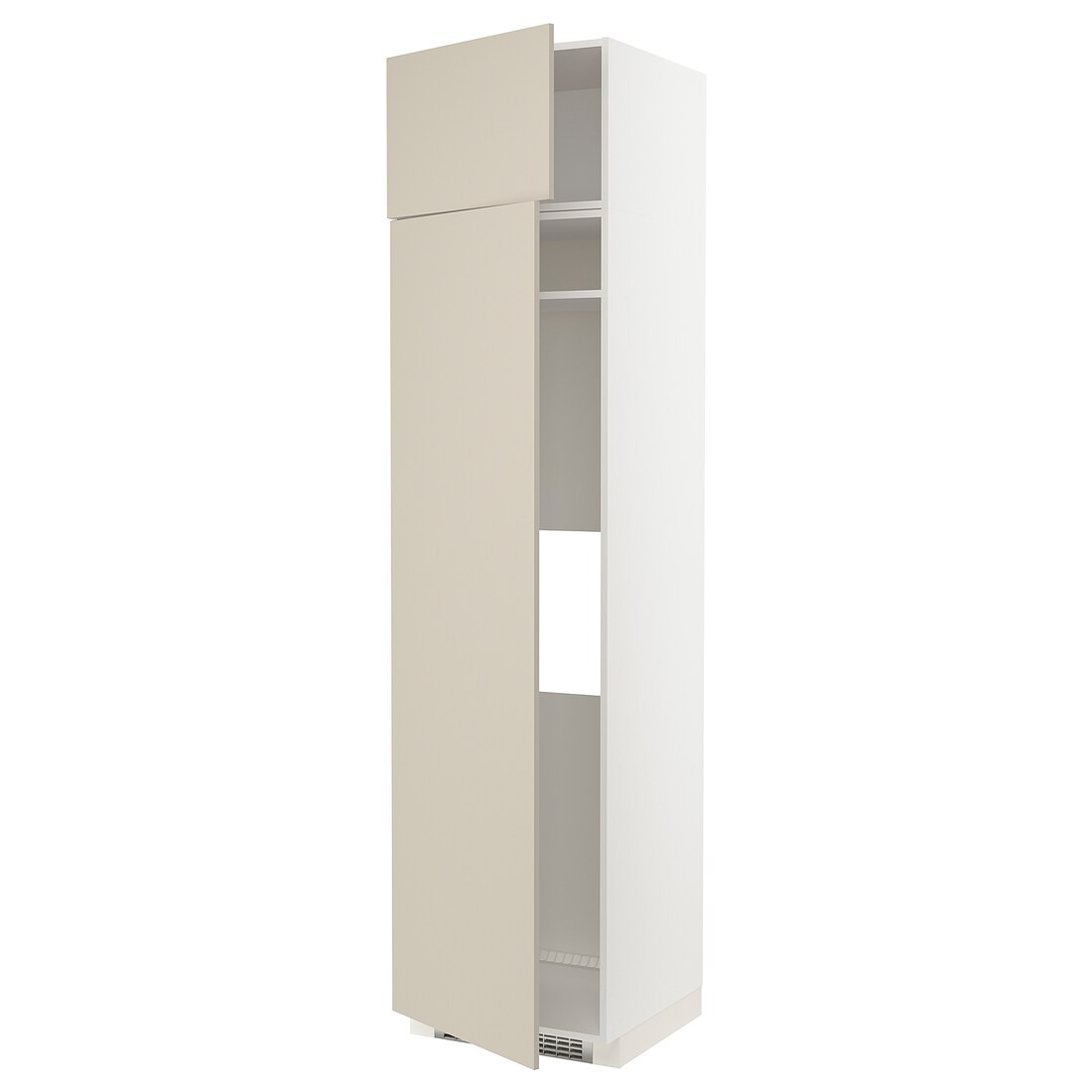 IKEA METOD МЕТОД Высокий шкаф для холодильника / морозильника, белый / Havstorp бежевый, 60x60x240 см 59458129 | 594.581.29