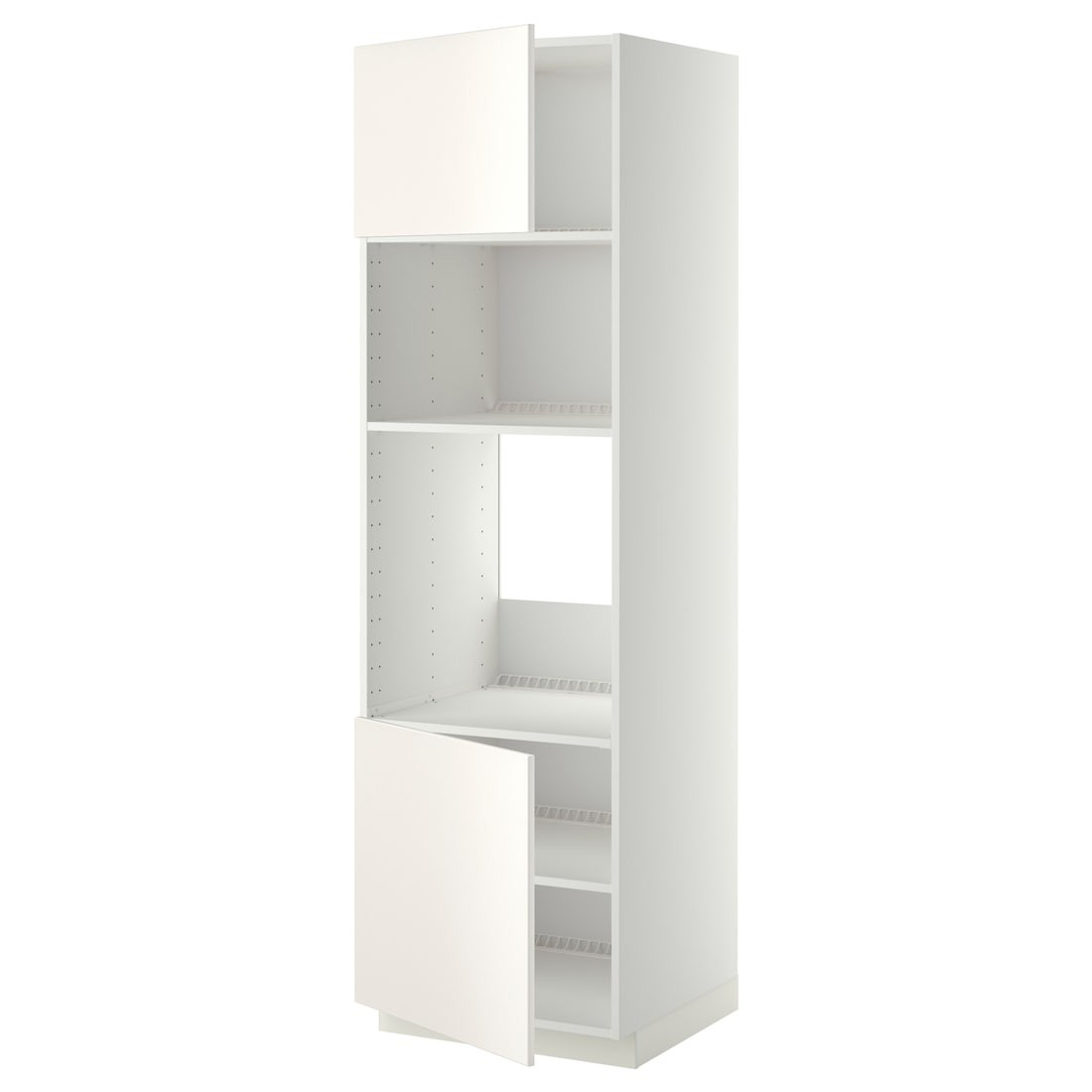IKEA METOD МЕТОД Высокий шкаф для духовки / СВЧ, белый / Veddinge белый, 60x60x200 см 69462084 | 694.620.84