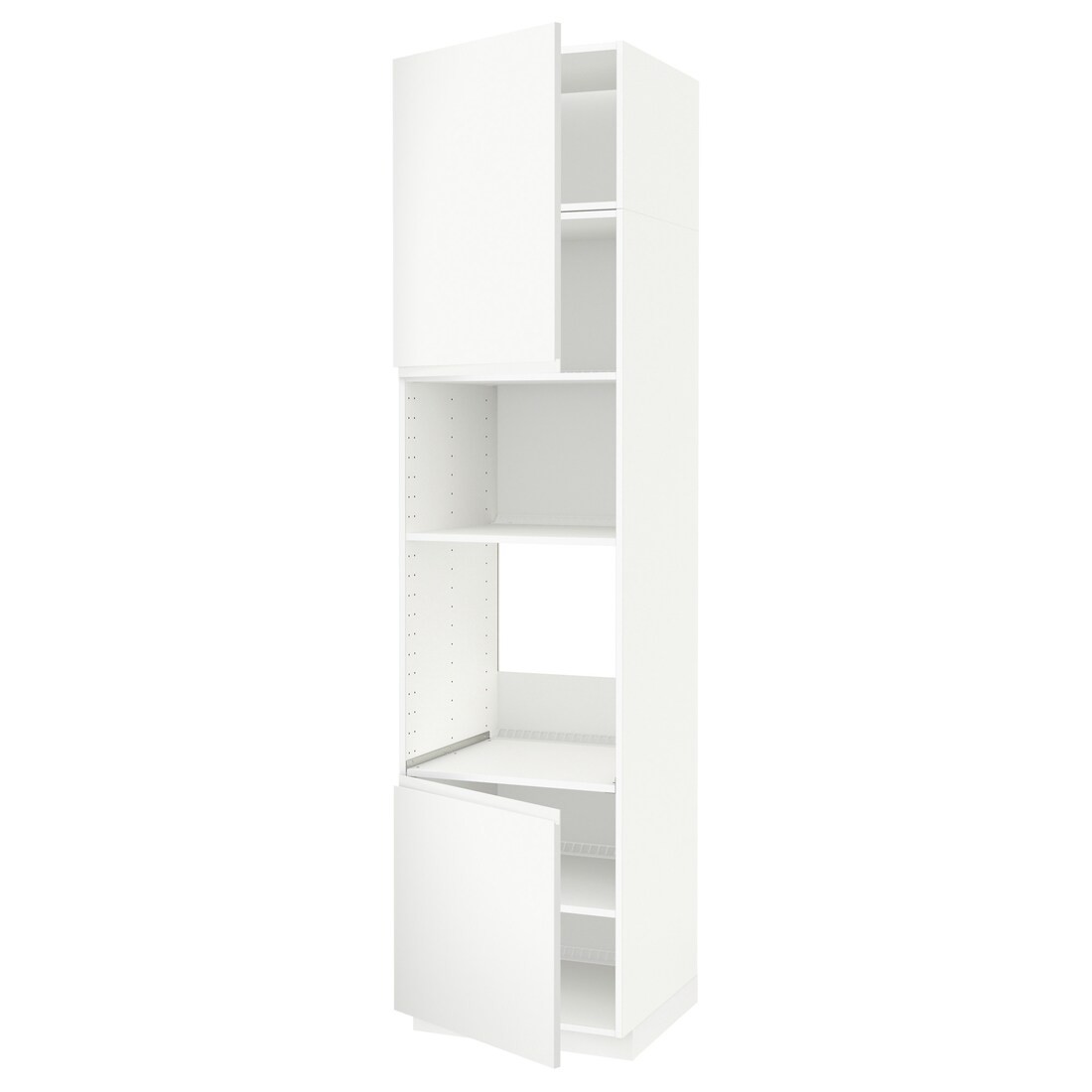IKEA METOD МЕТОД Высокий шкаф для духовки / СВЧ, белый / Voxtorp матовый белый, 60x60x240 см 89465883 | 894.658.83