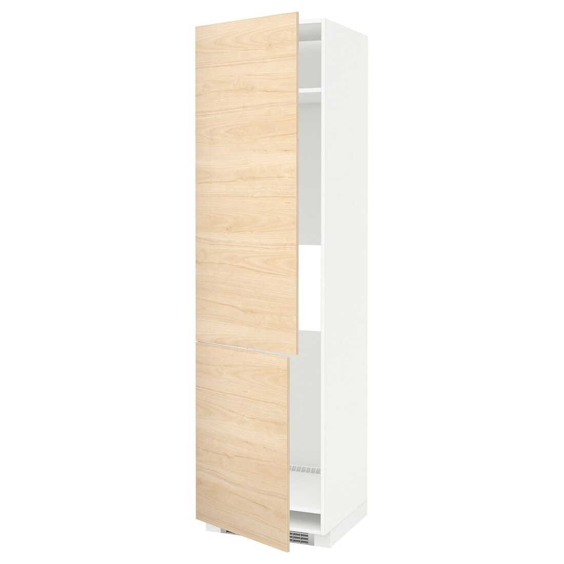 IKEA METOD МЕТОД Высокий шкаф для холодильника / морозильника / 2дверцы, белый / Askersund узор светлый ясень, 60x60x220 см 89215808 892.158.08