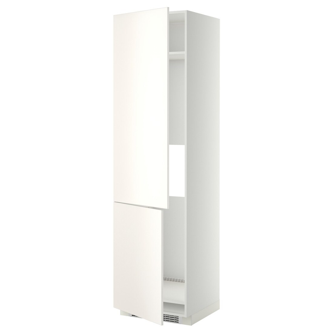 IKEA METOD МЕТОД Высокий шкаф для холодильника / морозильника / 2дверцы, белый / Veddinge белый, 60x60x220 см 49920714 499.207.14