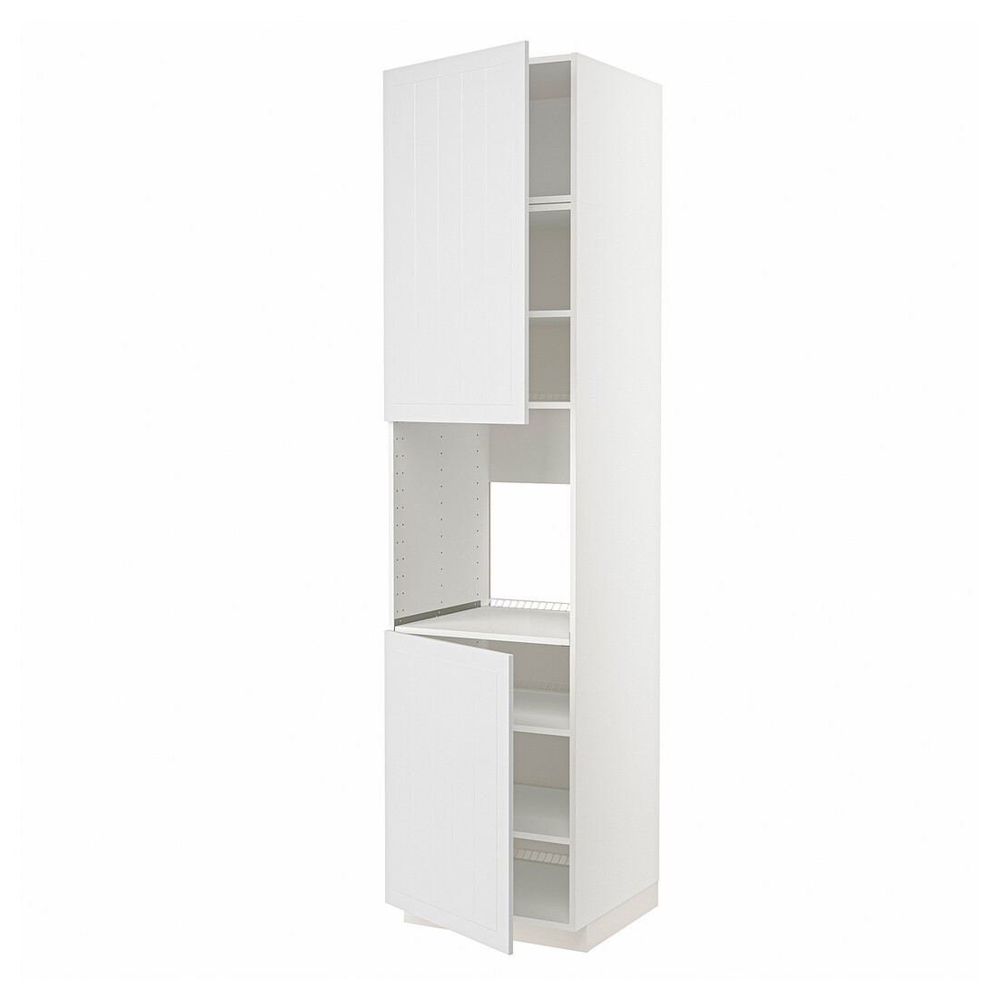 IKEA METOD МЕТОД Высок шкаф для духовки / 2 дверцы / полки, белый / Stensund белый, 60x60x240 см 19459507 | 194.595.07