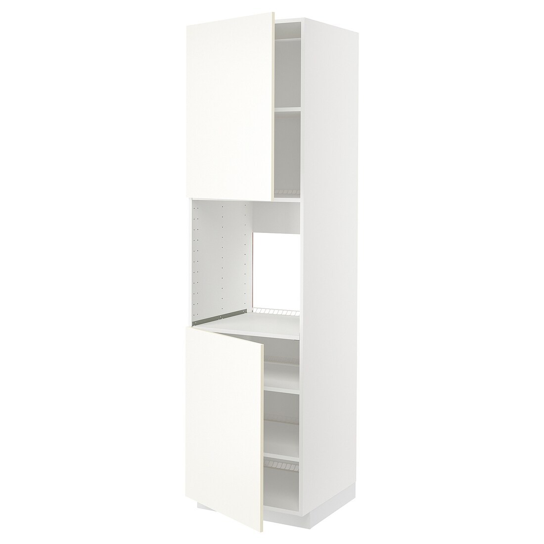 IKEA METOD МЕТОД Высок шкаф для духовки / 2 дверцы / полки, белый / Vallstena белый 19507377 195.073.77
